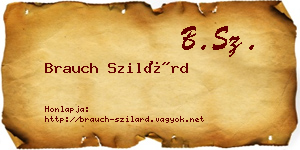Brauch Szilárd névjegykártya